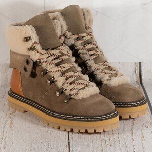 See by Chloe Women's Eileen Ankle Boots, Crosta Taupe, Tan, 8 Medium US $495